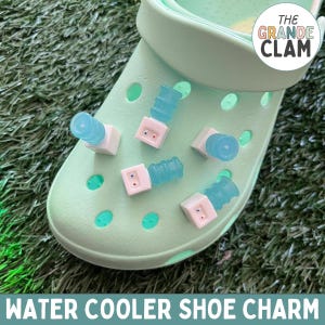 One Handmade Water Cooler Shoe Charm | Office Object Accessory | Fun Theme Charm