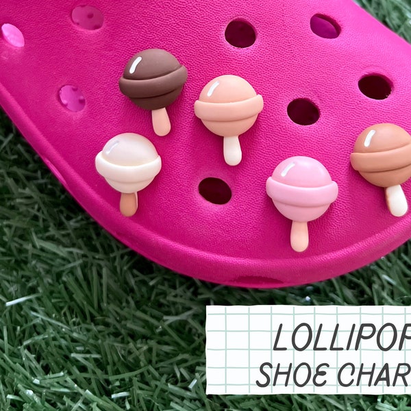 ONE Lollipop Shoe Charm // Handmade // Food // Unique // Funny // Kitsch //