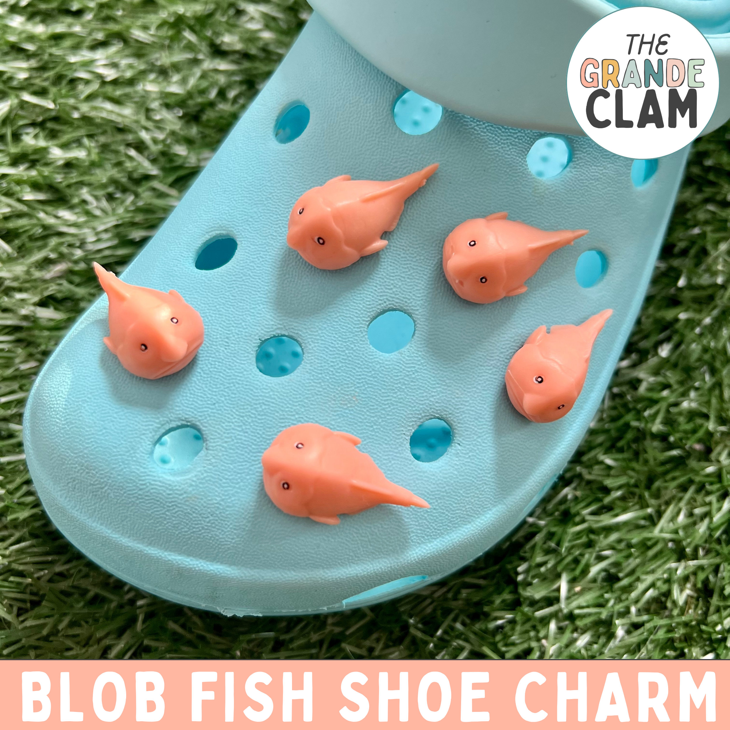 ONE Blob Fish Shoe Charm // Handmade // Unique // Animal // 