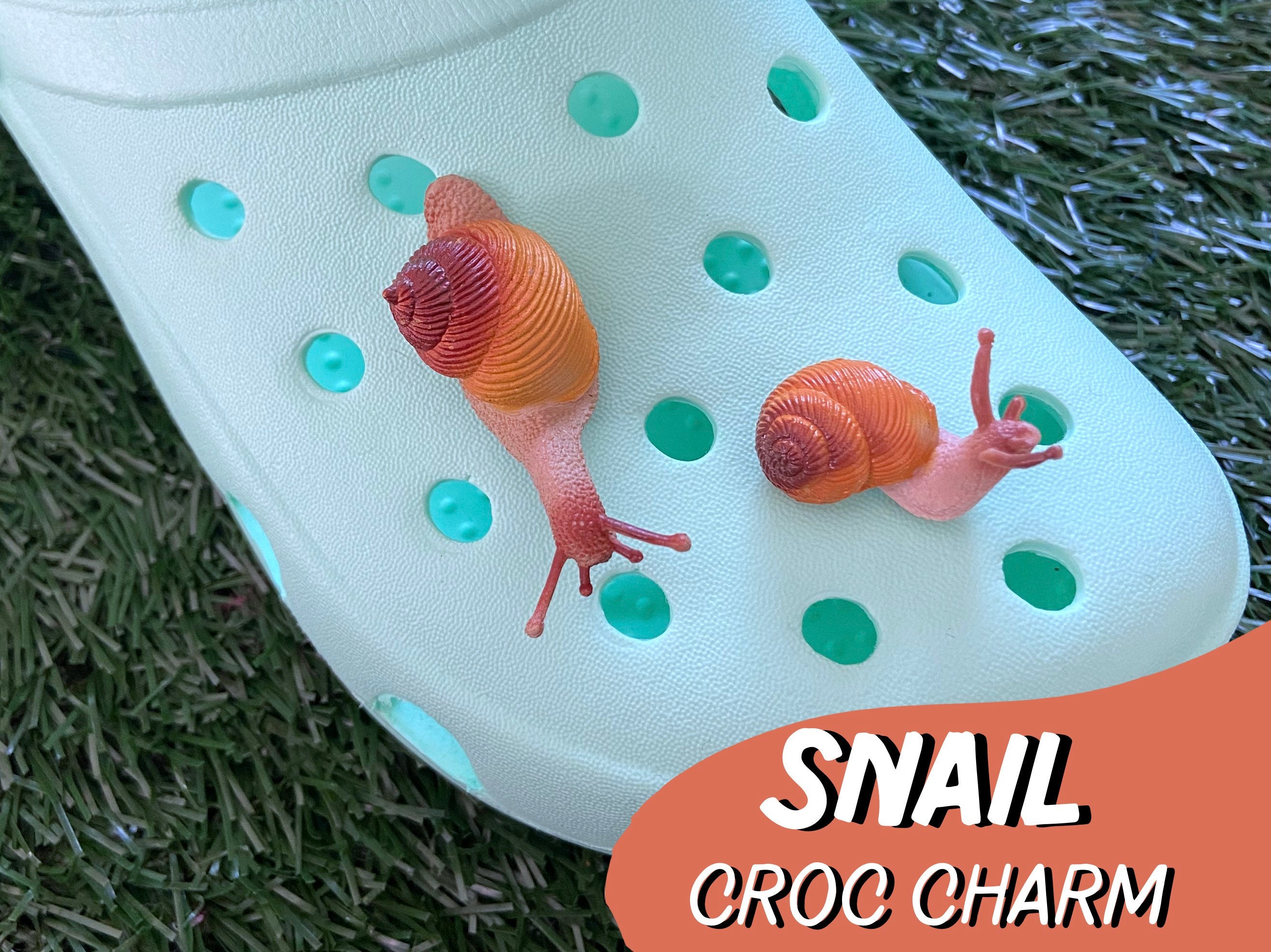 ONE Snail Croc Shoe Charm // Handmade // Unique // Cottage Etsy