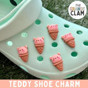 ONE Ice Cream Bear Shoe Charm // Handmade // Unique // Yummy //