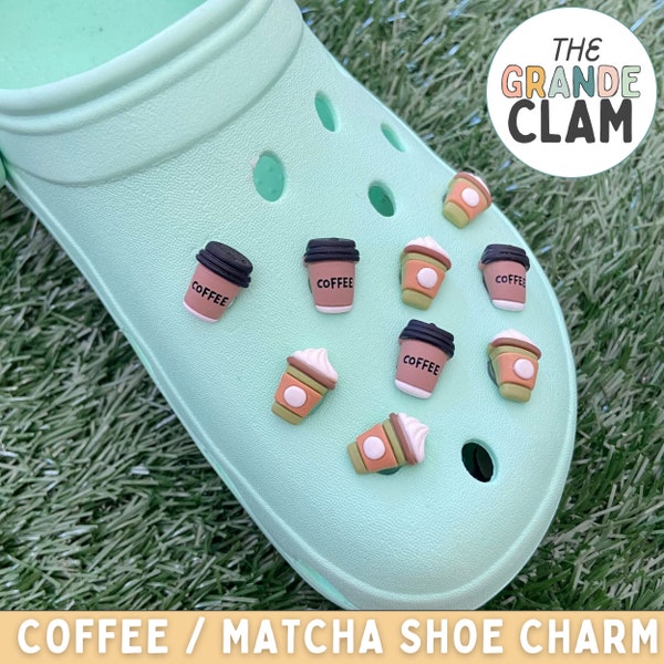 ONE Matcha or Coffee Shoe Charm // Handmade // Unique // Coffee // Yummy // Kawaii
