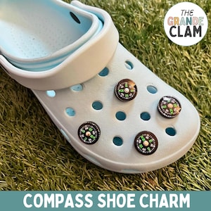 ONE Compass Shoe Charm // Handmade // Unique // Nature // Hiking