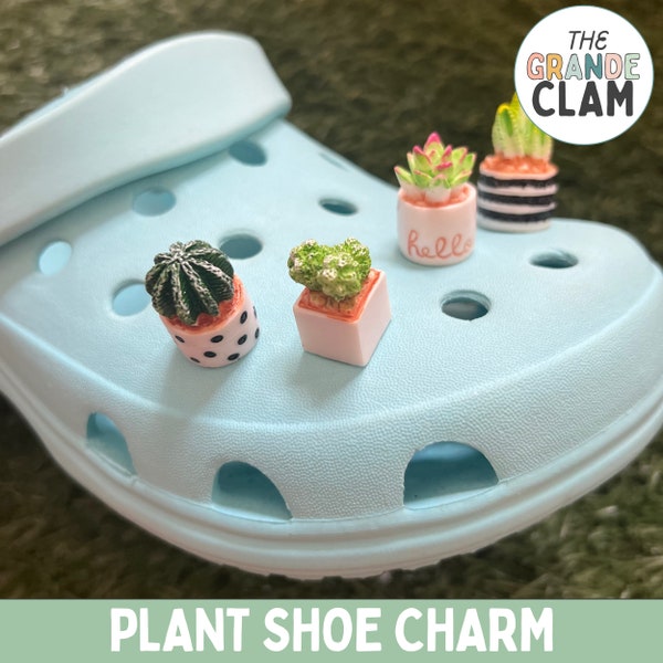 ONE Potted Plant Shoe Charm // Handmade // Unique // Monstera // Spider Plant // Nature