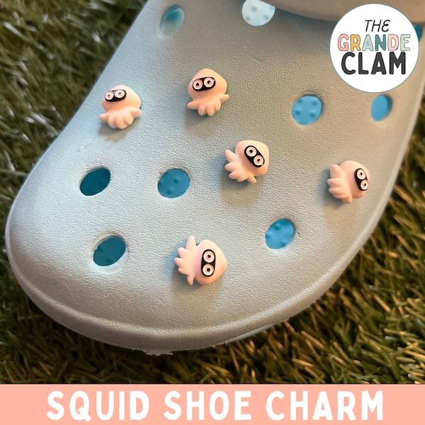 ONE Squid Shoe Charm // Handmade // Unique // Ocean Animal