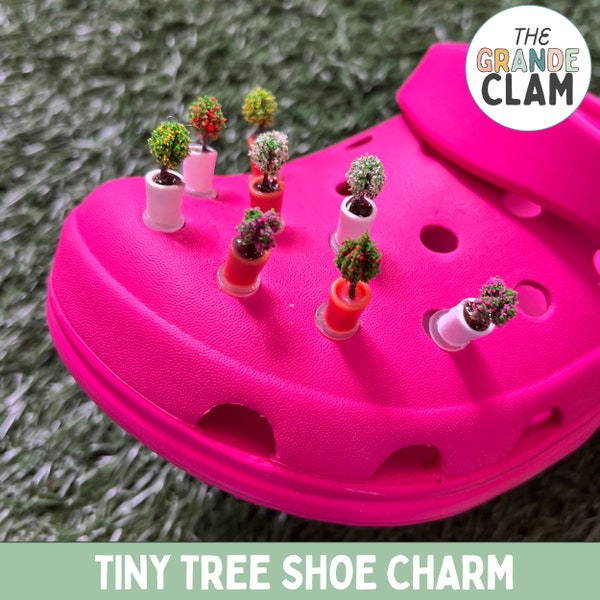 ONE Tiny Tree Shoe Charm // Handmade // Unique // Monstera // Spider Plant // Nature