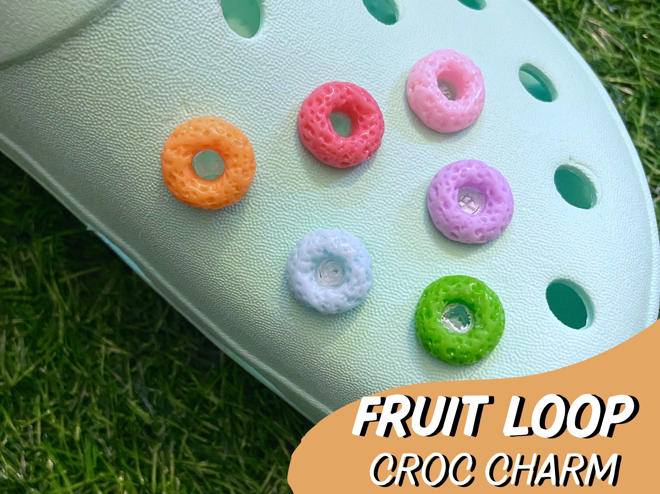Fruit Loop Croc Shoe Charm // Handmade // Unique // Cereal // Etsy