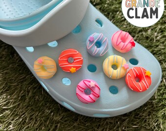 One Handmade Donut Shoe Charm | Bakery Dessert Accessory | Food Theme Charm