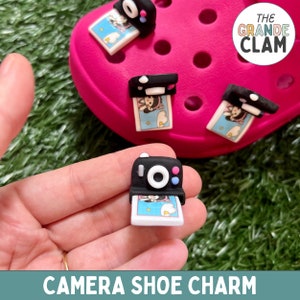 ONE Polaroid Camera Shoe Shoe Charm // Handmade // Unique // Cute // Koala // Fox // Lion