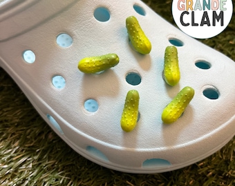 ONE Pickle Shoe Charm // Handmade // Midwest // Unique // Yummy