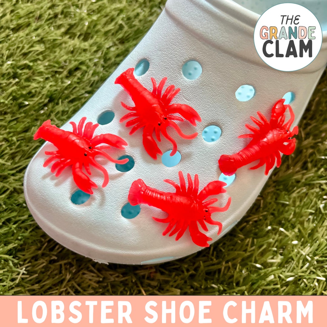 ONE Squishy Lobster Shoe Charm // Handmade // Unique // Animal // Cute