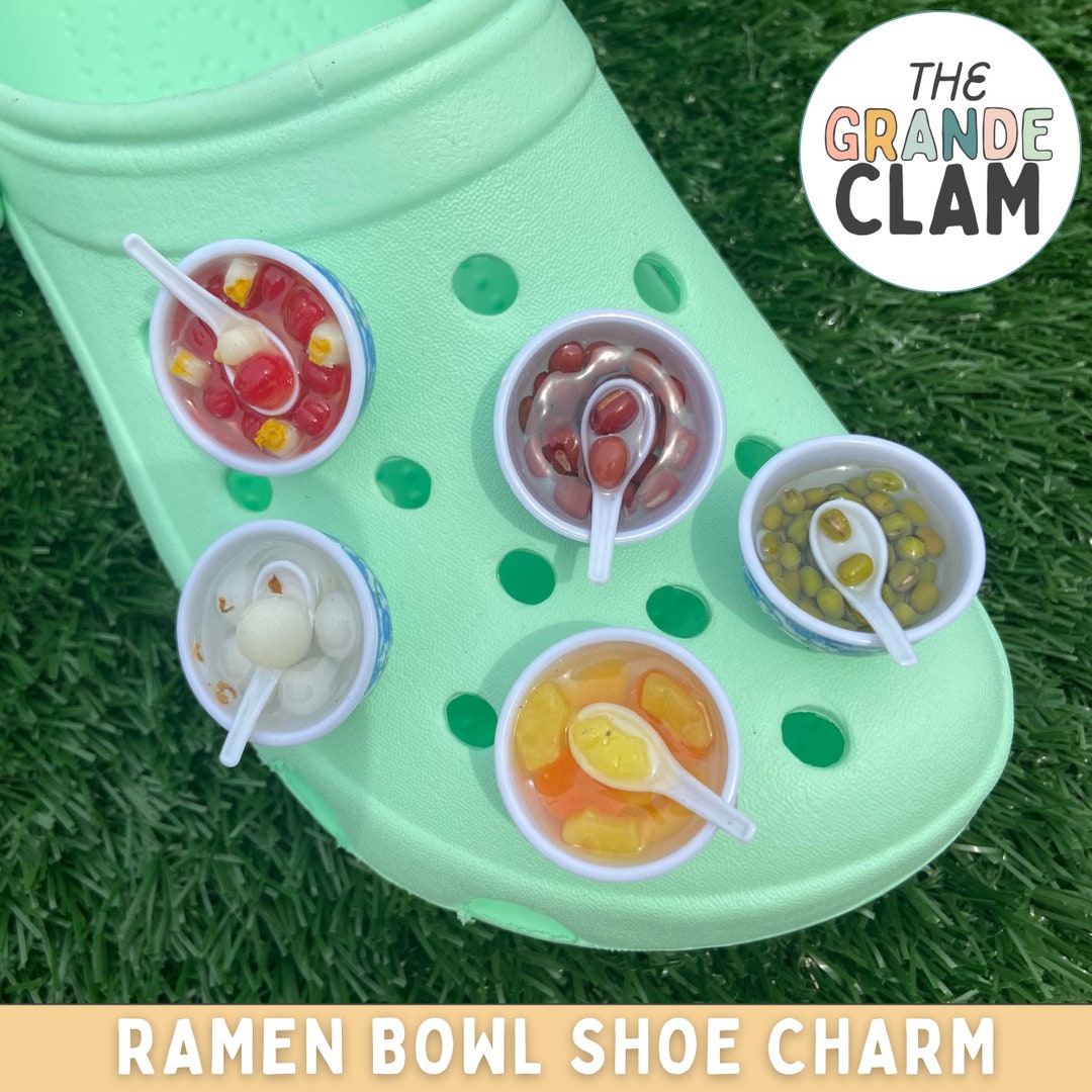 ONE Ramen Bowl Shoe Charm Handmade Unique Kawaii Yummy