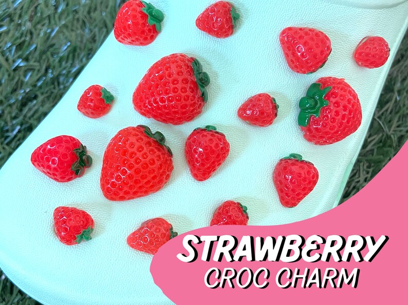 strawberry croc charm