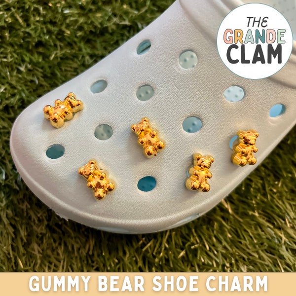 ONE Golden Gummy Bear Shoe Charm // Handmade // Unique // Kawaii // Cute // Queer //