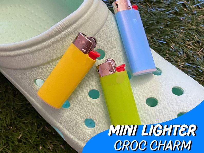 Mini Lighter Croc Charm // Handmade // Unique 