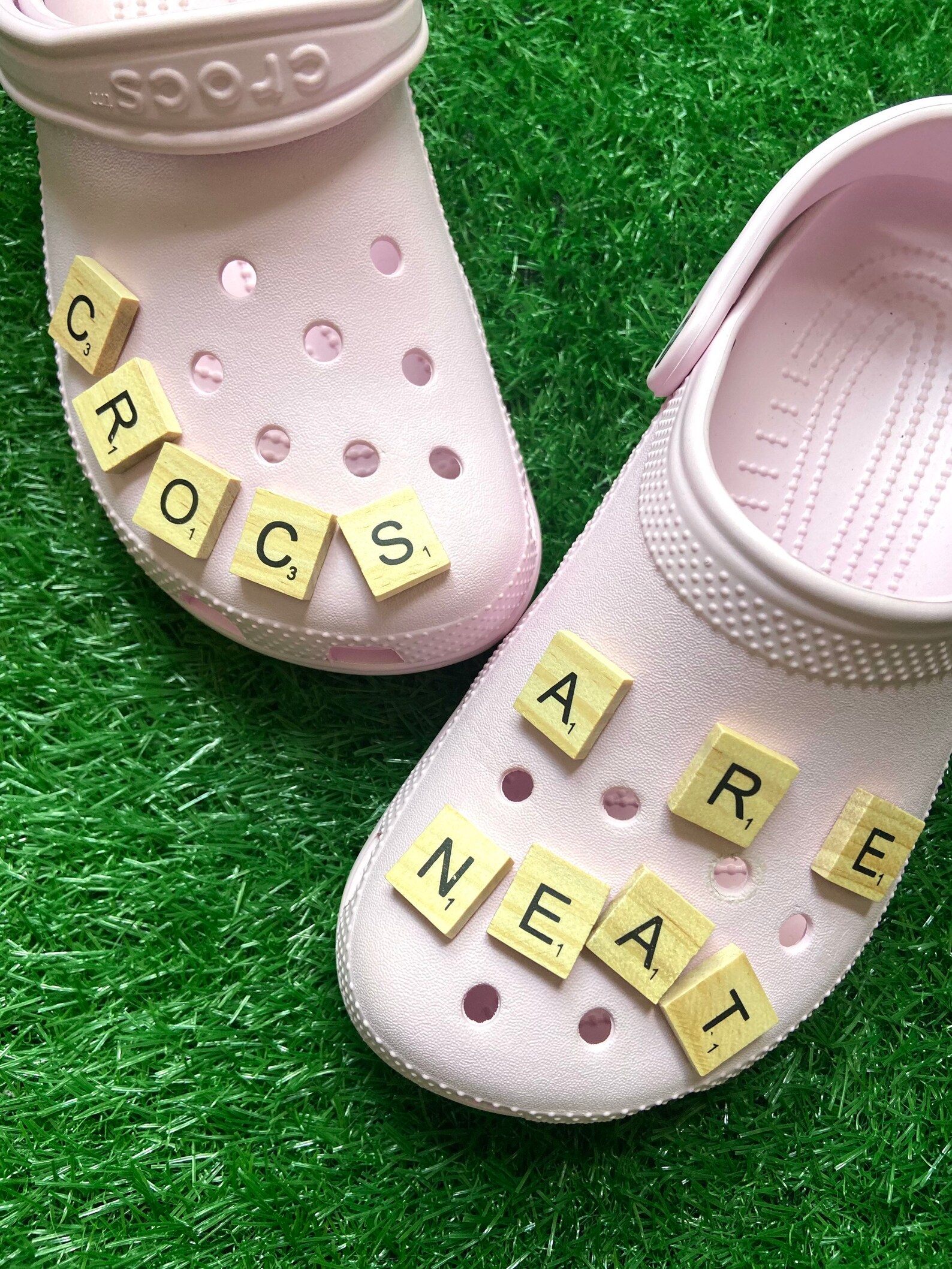 Scrabble Letter Croc Charm Pack // Handmade // Unique // Nerdy Etsy