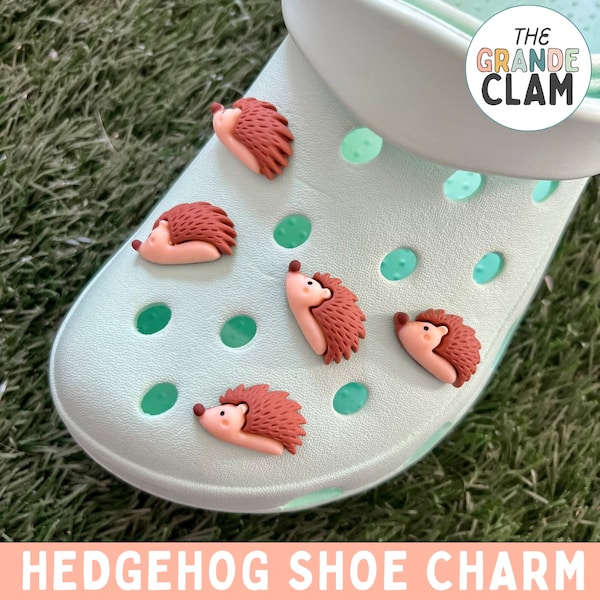 ONE Hedgehog Shoe Charm Cottage Core // Handmade // Unique // Forest // Nature