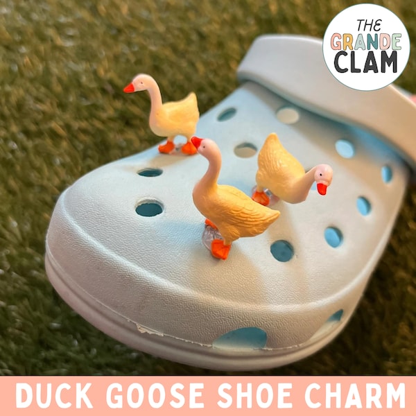 ONE Goose Duck Shoe Charm // Handmade // Unique // Nature // Kawaii // Animal