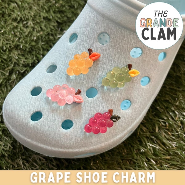 ONE Grape Shoe Charm // Handmade // Unique // Fresh // Fruity // Wine