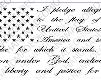 Download Pledge Of Allegiance Flag Svg Etsy