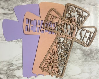 SVG, Glowforge ready, Cross, Easter, He Has Risen, Instant download