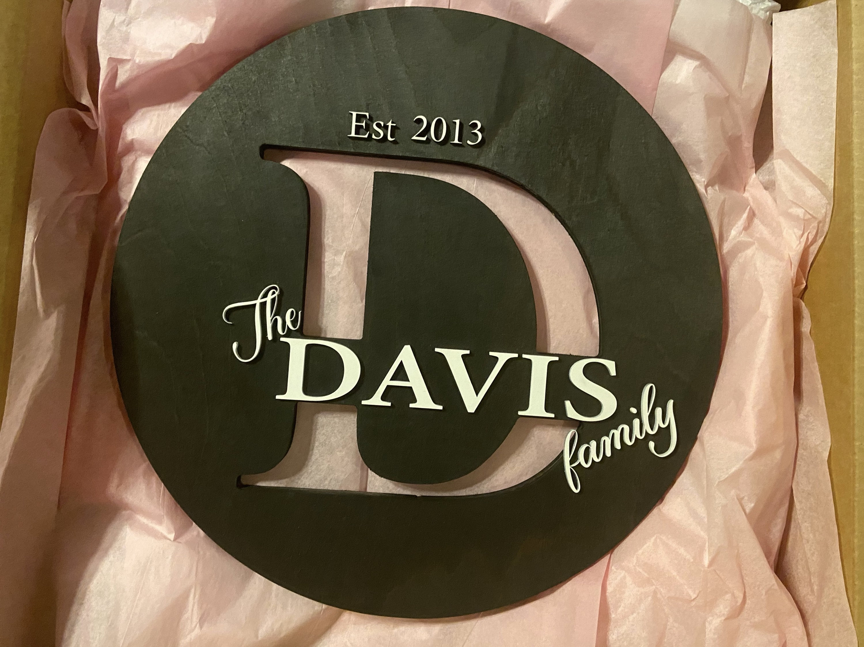15 Inch Sign Monogram 15 Inch Round Sign - Etsy