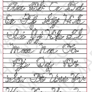 以下が含まれることがあります： 点線と番号付きのステップで各文字を練習する筆記体の手書き練習シート。文字には、a、c、e、g、h、i、m、o、r、s、t、u、v、w、x、y、zが含まれます。