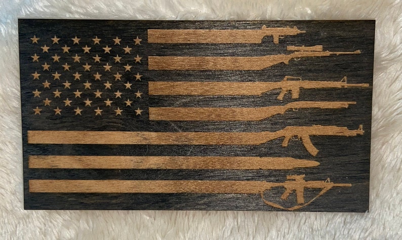 Download SVG Glowforge ready American Flag Gun Flag Cut file laser ...