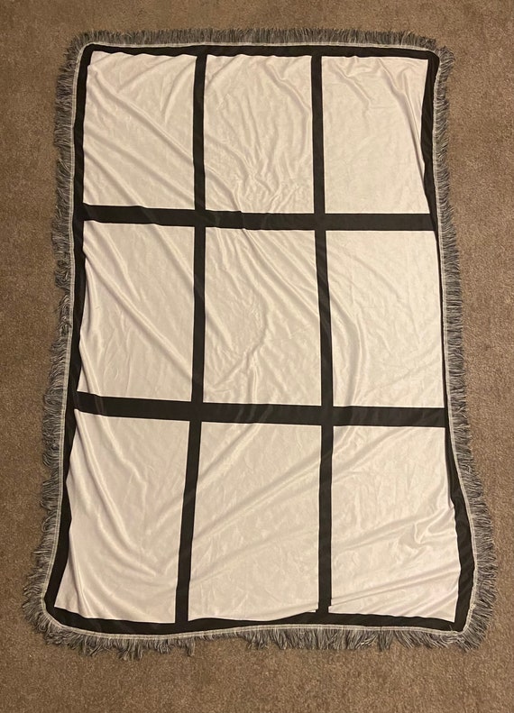 9 Panel Photo Sublimation Fringe Blankets 40 by 60 Inch Etsy