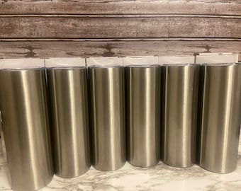20oz Skinny Stainless Steel Sublimation Tumbler, Ready To Ship