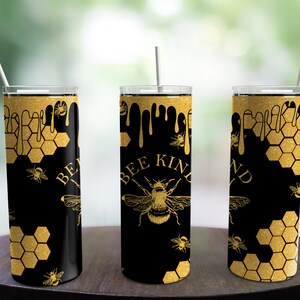 Bee Kind black 20oz Tumbler