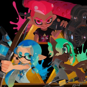Splatoon 3 Zelda Triforce Splatfest - Poster 13x19
