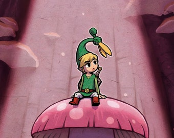 Zelda Minish Cap - Pilze - Poster 13x19