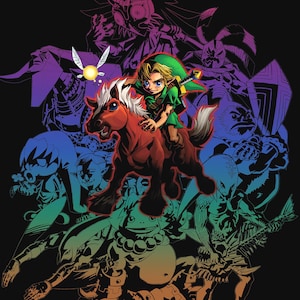 The Legend of Zelda: Majora&#39;s Mask Black - Poster 13x19
