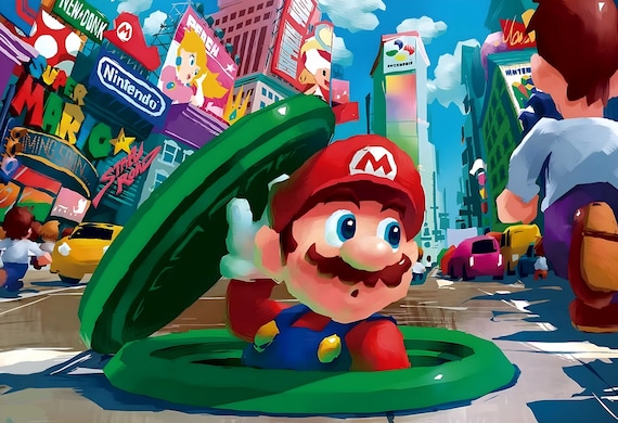 スーパーマリオ オデッセイ - ニュードンクシティ - ポスター 13x19
