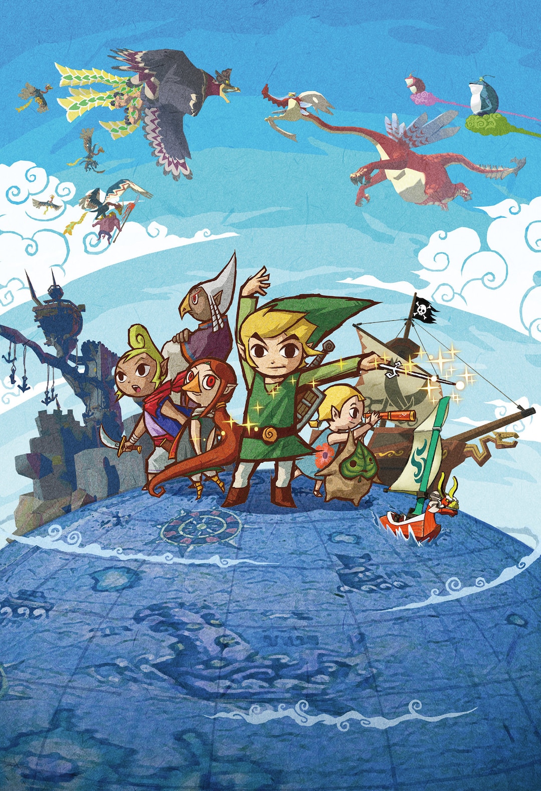 The Legend of Zelda the Wind Waker Key Art Poster 13x19 Etsy