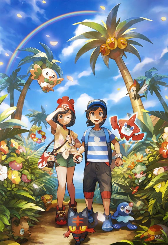 ポケモン サン＆ムーン - ポスター 13x19 - Etsy 日本