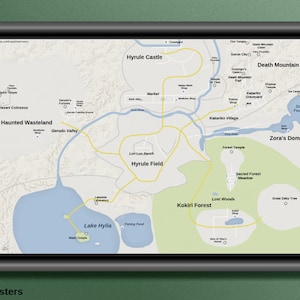 Póster de Google Maps de La leyenda de Zelda Hyrule