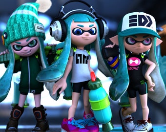 Splatoon Girls - Poster 13x19 - Etsy