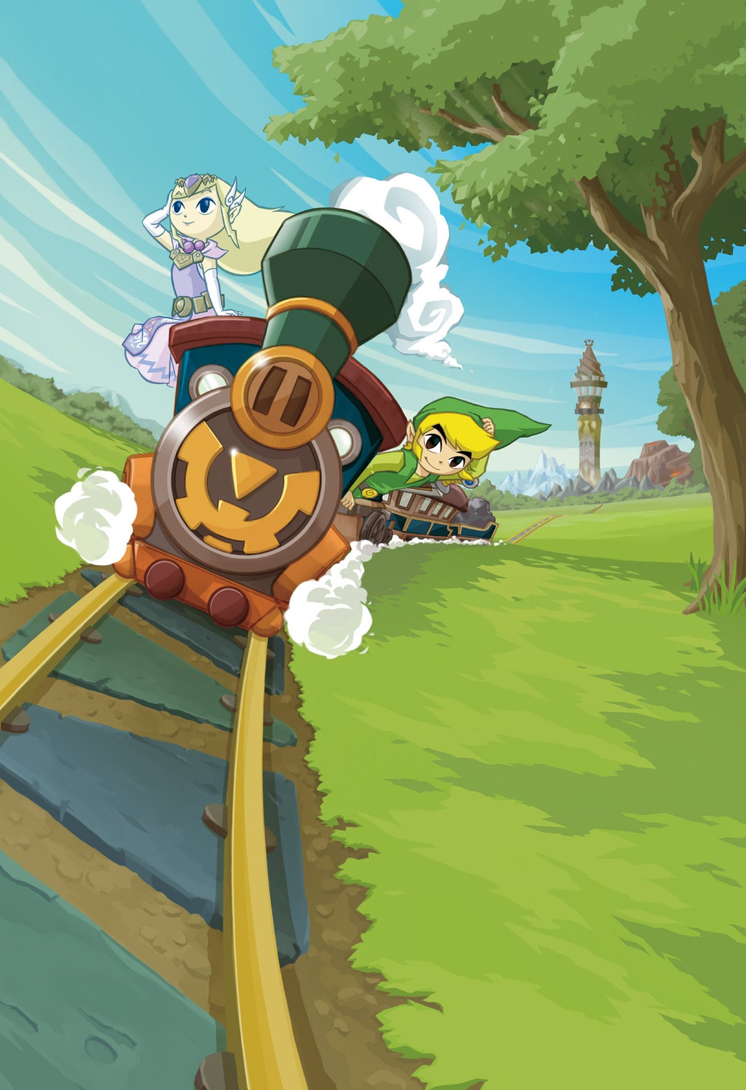 The Legend of Zelda: Spirit Tracks Key Art - Poster 13x19 - Etsy