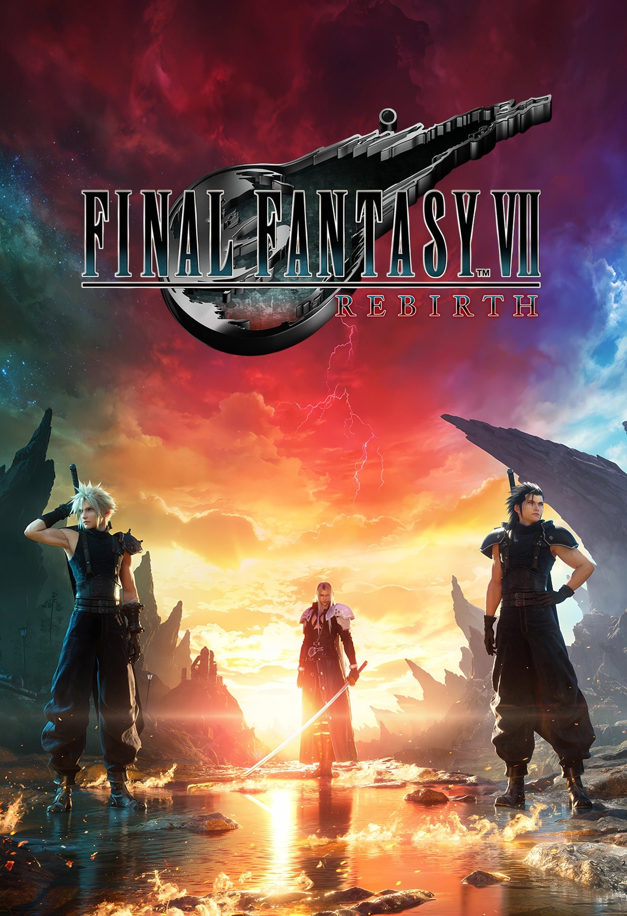 Final Fantasy VII Rebirth - Cloud Zack Sephiroth - Poster Final Fantasy VII Rebirth - Cloud Zack Sephiroth - Poster
