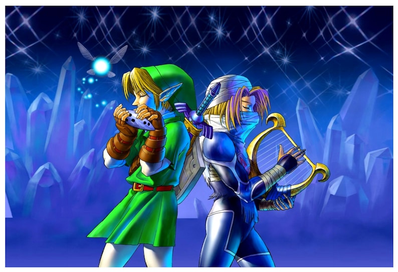Ocarina of Time Shiek Music Poster 13x19 Etsy