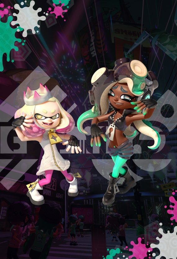 スプラトゥーン2 パールとマリーナ - ポスター 13x19 - Etsy 日本