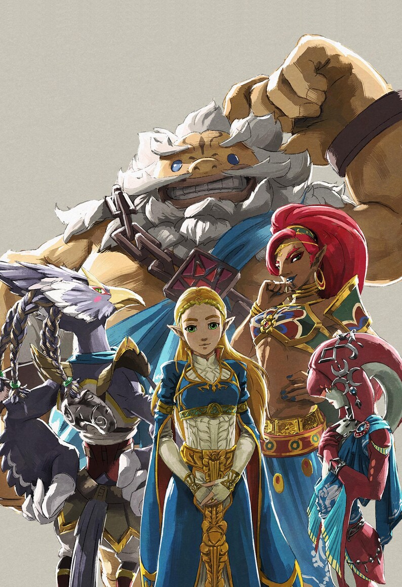 Zelda Breath Of The Wild The Champions Ballad Affiche Etsy