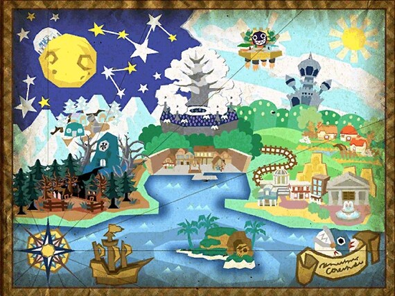 Paper Mario The Thousand Year Door Map Poster 13x17 Etsy