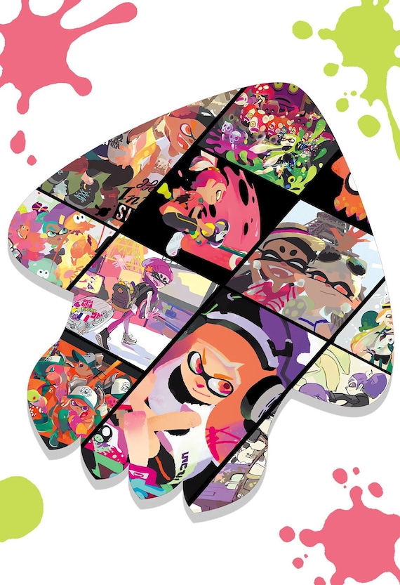 スプラトゥーン イカ コラージュ - ポスター 13x19 - Etsy 日本