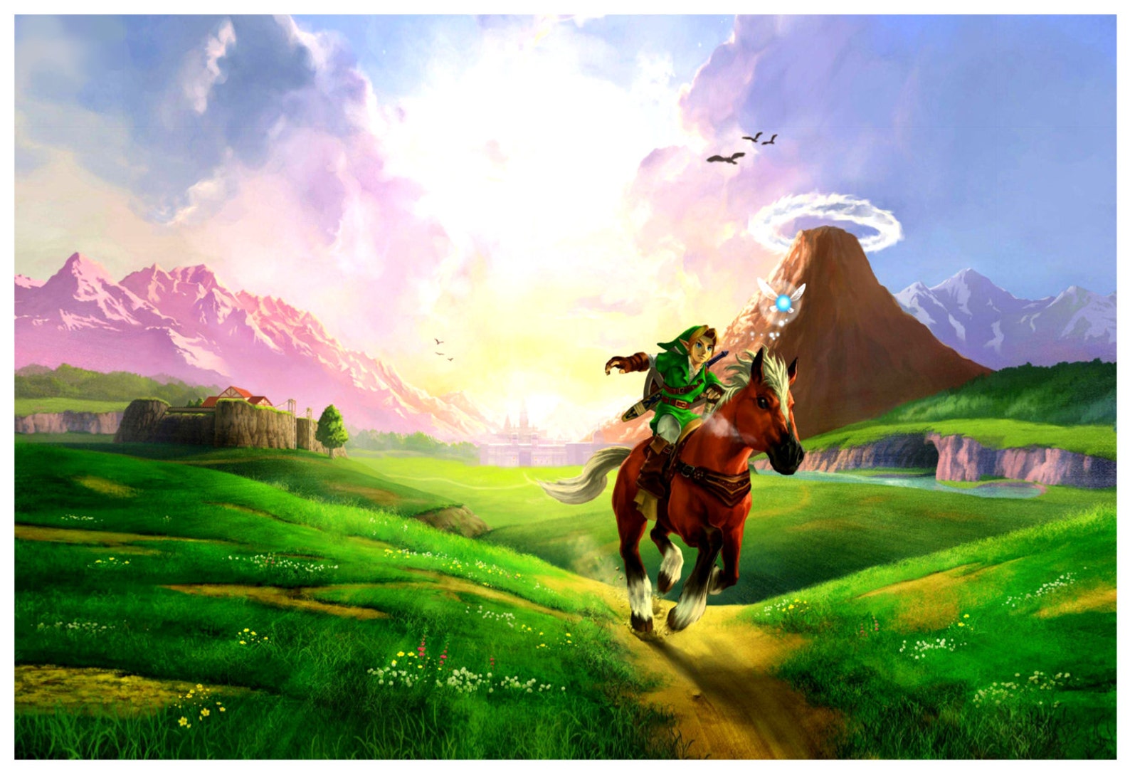 Ocarina of Time 3D Hyrule Field Poster 13x19 Etsy