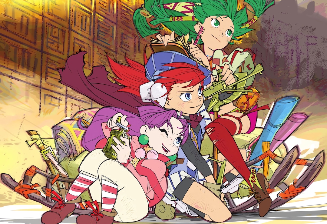 グランディア ジャスティン、フィーナ、スー - JRPG - ポスター 13x19