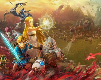 Hyrule Warriors: Age of Calamity Battle - Poster 13x19