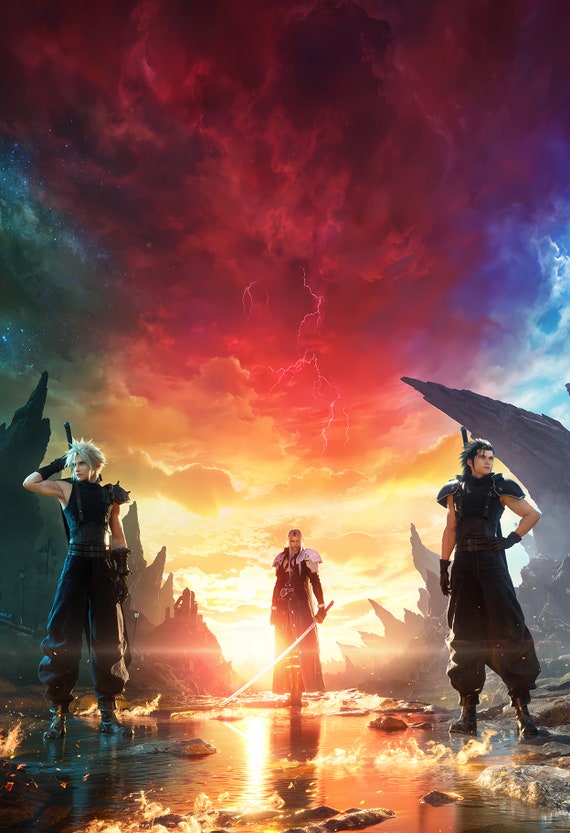 Final Fantasy VII Rebirth - Cloud Zack Sephiroth - Poster Final Fantasy VII Rebirth - Cloud Zack Sephiroth - Poster
